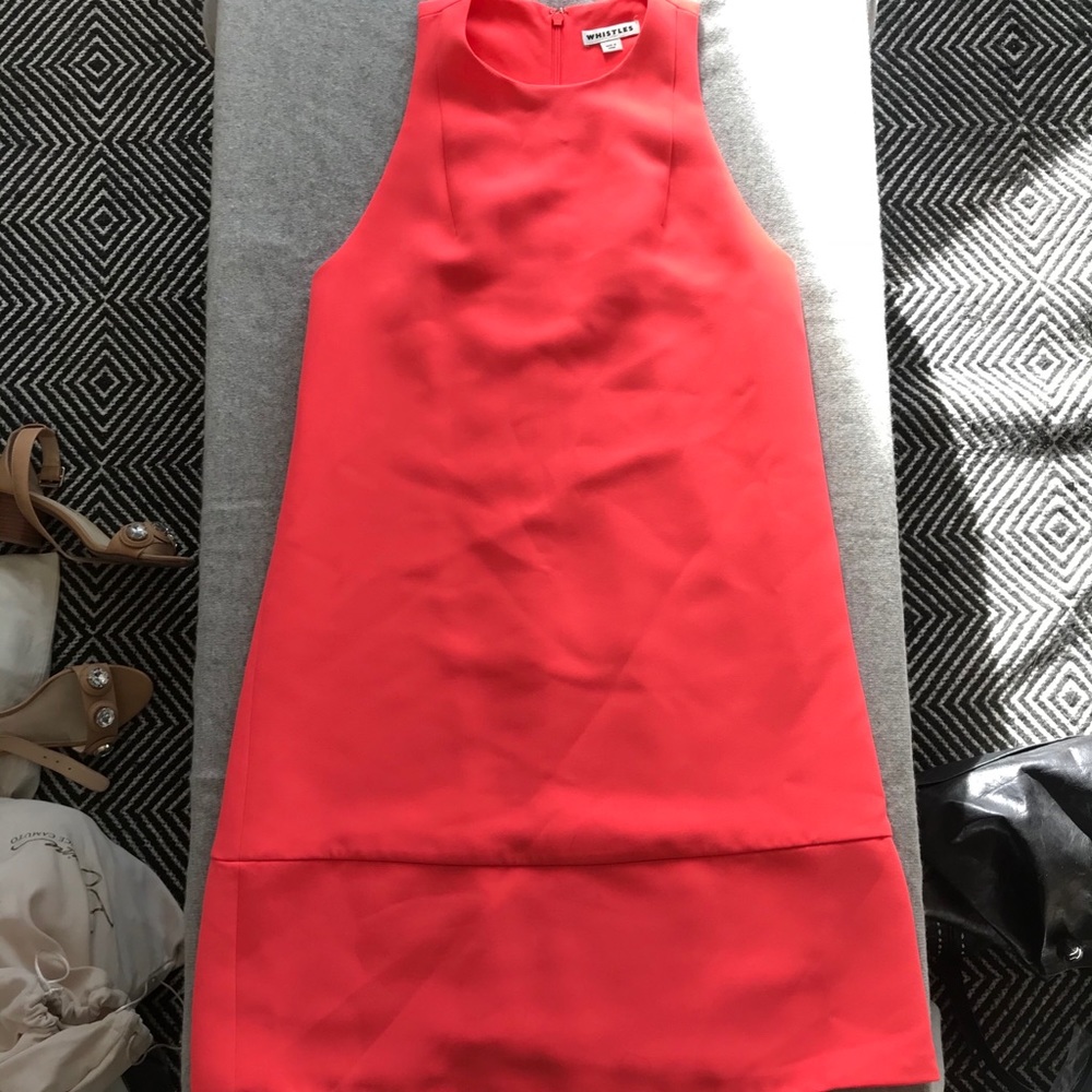 Whistles hoot pink sleeveless racer back dress